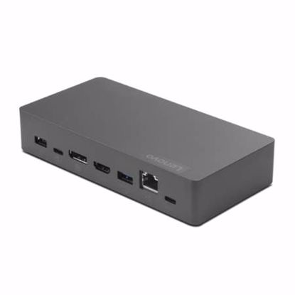 Fotografija izdelka Priklopna postaja USB-C =>Lenovo 1xDisplayPort DisplayPort HDMI USB USB-C 65W 1xLAN 1x3,5mm (40AV0135EU)