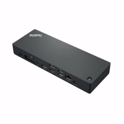 Fotografija izdelka Priklopna postaja USB-C => Lenovo ThinkPad Universal Thunderbolt 4 100W 4x USB 3.0 1x USB-C HDMI 2.1 2x DisplayPort 1.4 LAN (40B00135EU)