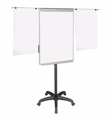 Fotografija izdelka Bi-Office Tabla samostoječa Maya Mobile 70x102 cm Alu, magnetna, izvl. roke, črno stojalo