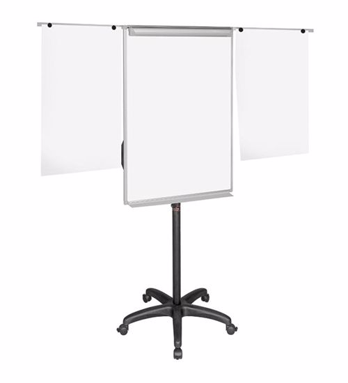Fotografija izdelka Bi-Office Tabla samostoječa Maya Mobile 70x102 cm Alu, magnetna, izvl. roke, črno stojalo