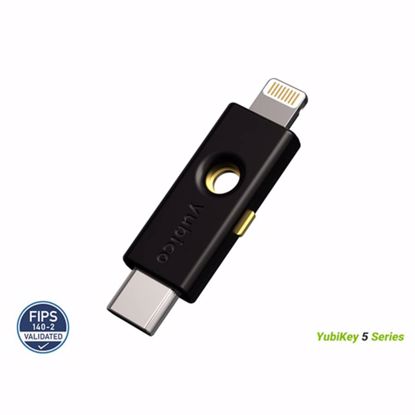 Fotografija izdelka Varnostni ključ Yubico YubiKey 5Ci FIPS, USB-C in Lightning, črn