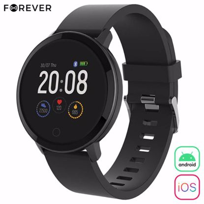 Fotografija izdelka FOREVER pametna ura ForeVive Lite SB-315, 1.3" (3,38cm) zaslon, Bluetooth 5.0, Android + iOS, aplikacija, IP67, črna