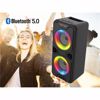 Fotografija izdelka MANTA SPK816, Karaoke zvočni sistem, vgrajena baterija, Bluetooth 5.0, USB/AUX/MP3/TF/Radio, Disco LED lučke + mikrofon