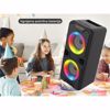 Fotografija izdelka MANTA SPK816, Karaoke zvočni sistem, vgrajena baterija, Bluetooth 5.0, USB/AUX/MP3/TF/Radio, Disco LED lučke + mikrofon