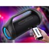 Fotografija izdelka MANTA Boombox SPK310, Bluetooth 5.0, 90W RMS, TWS, polnilna baterija, RGB LED osvetlitev, IPX5 vodoodpornost, USB / AUX / MIC-in, Google Assistant & Siri, funkcija Power Bank, črn