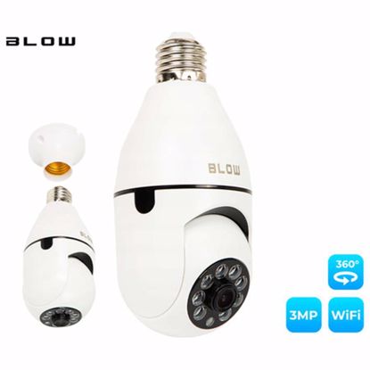 Fotografija izdelka IP kamera BLOW H-933, WiFi, Super HD 3MP, vrtenje, nagibanje, IR nočno snemanje, senzor gibanja, aplikacija, bela
