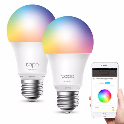 Fotografija izdelka TP-LINK TAPO L530E Smart 2500K-6500K WiFi RGB LED (2 pack) pametna zatemnilna žarnica
