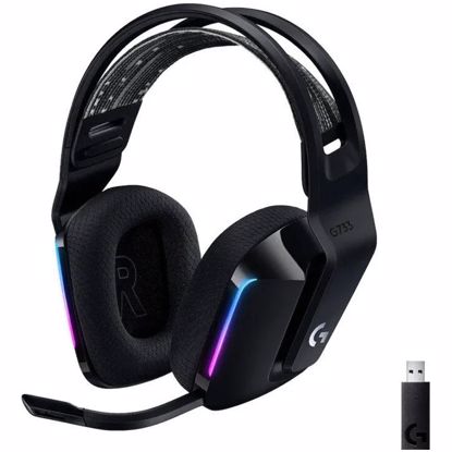 Fotografija izdelka LOGITECH G733 LIGHTSPEED Wireless RGB Gaming z mikrofonom črne slušalke