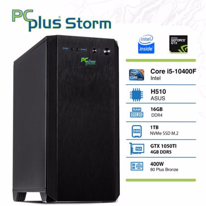 Fotografija izdelka PCPLUS Storm i5-10400F 16GB 1TB NVMe SSD GeForce GTX 1050 Ti 4GB GDDR5 gaming DOS