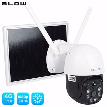 Fotografija izdelka IP kamera BLOW H-392, brezžična, 4G-LTE, 1080p, PTZ, vrtljiva, nočno snemanje, senzor gibanja, aplikacija, baterija + solarni panel