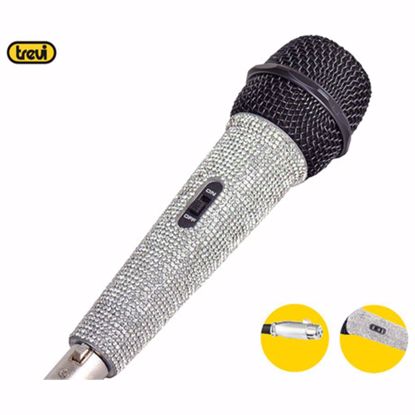 Fotografija izdelka TREVI EM 30 STAR žični mikrofon, XLR, JACK 6.3mm, 5m kabel, diamanti, kovinski