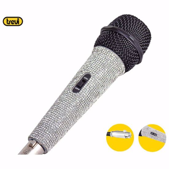 Fotografija izdelka TREVI EM 30 STAR žični mikrofon, XLR, JACK 6.3mm, 5m kabel, diamanti, kovinski