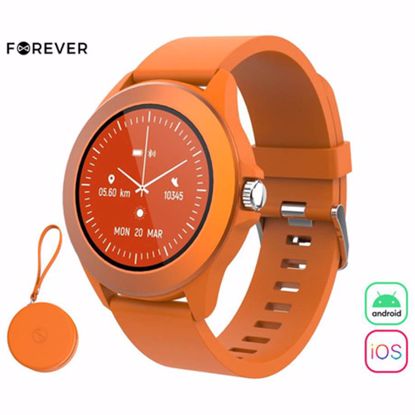 Fotografija izdelka FOREVER Colorum CW-300 pametna ura, 1.22" zaslon, Bluetooth, Android + iOS, baterija, aplikacija, IP68, merjenje aktivnosti, analiza spanca, športni načini, oranžna (xOrange)