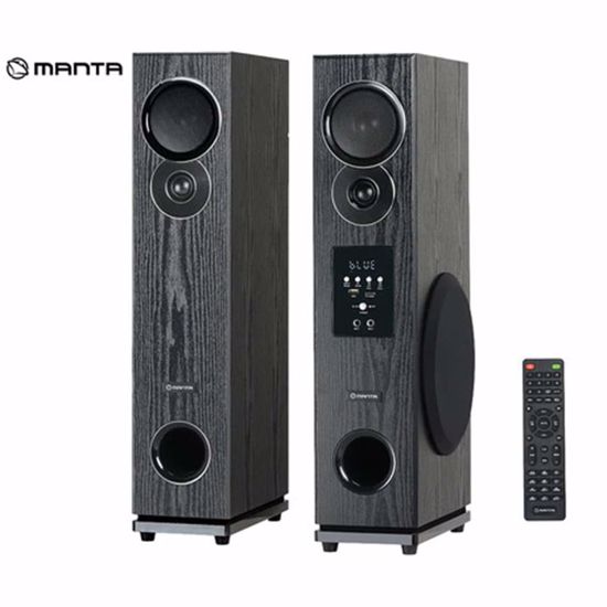 Fotografija izdelka MANTA SPK0801X160D TALOS Hi-Fi zvočni sistem, KARAOKE, STEREO zvok, Bluetooth 5.0, HDMI ARC, FM Radio, USB / microSD / 2x MIC-in, + daljinski upravljalnik, lesen, črn