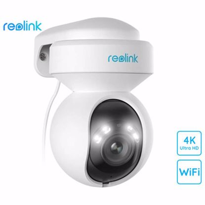 Fotografija izdelka Reolink E1 OUTDOOR PRO IP kamera, 4K 8MP Ultra HD, WIFI 6, vrtenje in nagibanje, IR nočno snemanje, LED reflektorji, aplikacija, vodoodporna, dvosmerna komunikacija, bela