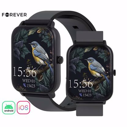 Fotografija izdelka FOREVER ForeVigo 3 SW-320 pametna ura, 1.7" zaslon, Bluetooth, Android + iOS, baterija, aplikacija, IP68, merjenje aktivnosti, analiza spanca, športni načini, črna (Carbon Black)