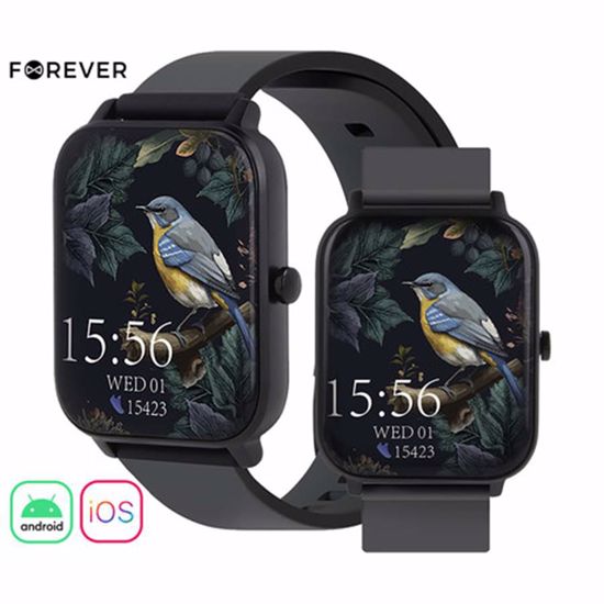 Fotografija izdelka FOREVER ForeVigo 3 SW-320 pametna ura, 1.7" zaslon, Bluetooth, Android + iOS, baterija, aplikacija, IP68, merjenje aktivnosti, analiza spanca, športni načini, črna (Carbon Black)