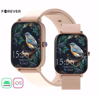 Fotografija izdelka FOREVER ForeVigo 3 SW-320 pametna ura, 1.7" zaslon, Bluetooth, Android + iOS, baterija, aplikacija, IP68, merjenje aktivnosti, analiza spanca, športni načini, roza zlata (Rose Gold)