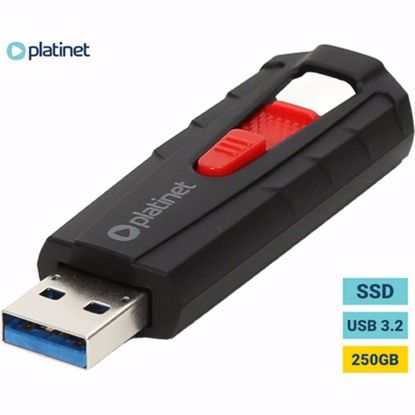 Fotografija izdelka PLATINET PMFSSD250 prenosni SSD disk, 250GB, USB 3.2 Gen2, 1000MB/s, HYPERSPEED, najhitrejši in najmanjši na svetu