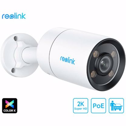 Fotografija izdelka Reolink CW410 IP kamera, 2K Super HD, PoE, ColorX, barvno nočno snemanje, LED reflektorji, aplikacija, IP67 vodoodpornost, dvosmerna komunikacija, bela