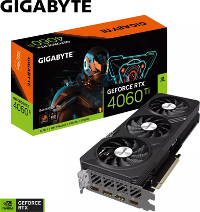 Fotografija izdelka Grafična kartica GIGABYTE GeForce RTX 4060 Ti Gaming OC 16G, 16GB GDDR6, PCI-E 4.0