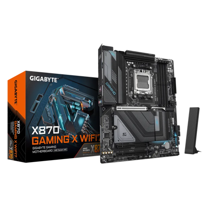 Fotografija izdelka GIGABYTE X870 GAMING X WIFI7, DDR5, SATA3, USB4, DP, 2.5GbE, WiFi 7, AM5 ATX