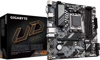 Fotografija izdelka GIGABYTE A620M DS3H, DDR5, SATA3, USB3.2Gen1, DP, AM5 mATX