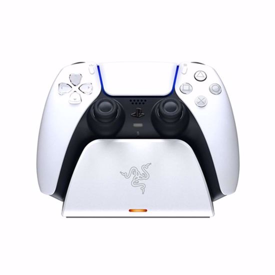 Fotografija izdelka Polnilec za igralni plošček Razer Quick Charging Stand za PlayStation 5, bel