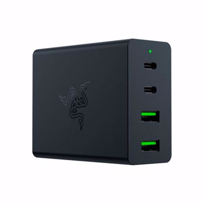 Fotografija izdelka Stenski polnilec Razer 4-port USB-C 130W GaN, 2x USB-C PD 100W, 2x USB-A 18W