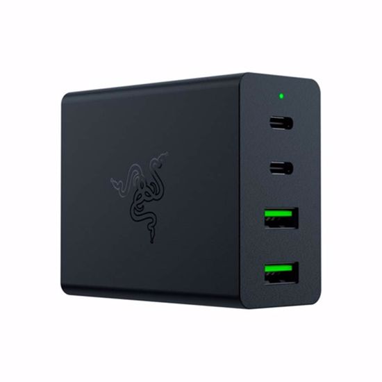 Fotografija izdelka Stenski polnilec Razer 4-port USB-C 130W GaN, 2x USB-C PD 100W, 2x USB-A 18W