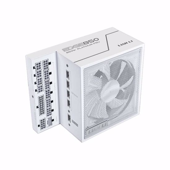Fotografija izdelka Napajalnik ATX Lian Li EDGE 850W, 80 PLUS Platinum, 12VHPWR, Modularni, bel