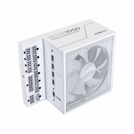 Fotografija izdelka Napajalnik ATX Lian Li EDGE 1000W, 80 PLUS Platinum, 12VHPWR, Modularni, bel