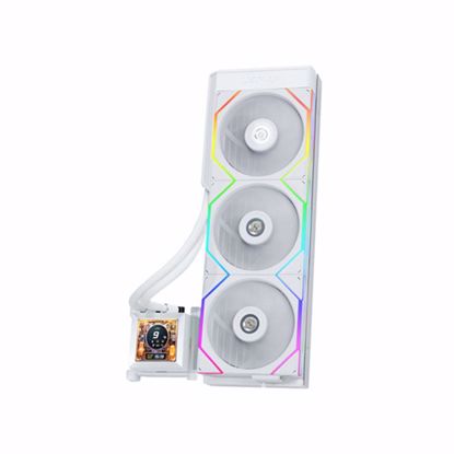 Fotografija izdelka Komplet za tekočinsko hlajenje AIO Liquid Cooler Lian Li HydroShift LCD 360TL, ARGB, bel