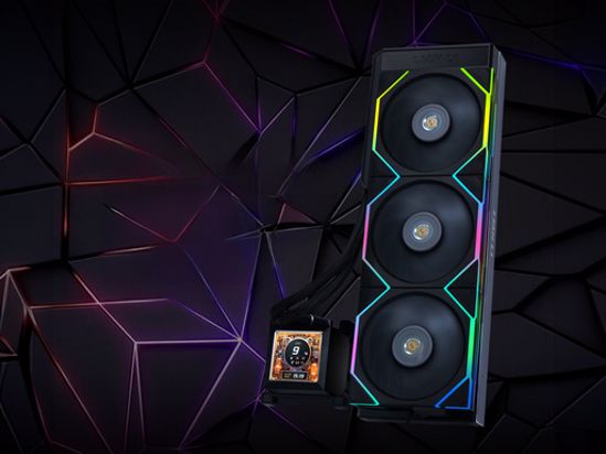 Fotografija izdelka Komplet za tekočinsko hlajenje AIO Liquid Cooler Lian Li HydroShift LCD 360TL, ARGB, črn