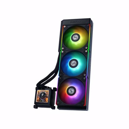 Fotografija izdelka Komplet za tekočinsko hlajenje AIO Liquid Cooler Lian Li HydroShift LCD 360R, ARGB, črn