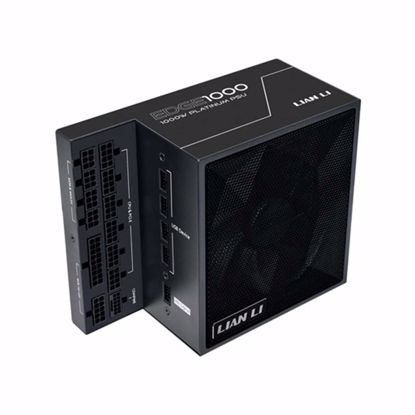 Fotografija izdelka Napajalnik ATX Lian Li EDGE 1000W, 80 PLUS Platinum, 12VHPWR, Modularni, črn