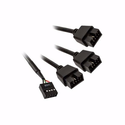 Fotografija izdelka Notranji pretvornik USB, 1x USB 2.0 v 3x USB 2.0, Lian Li