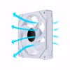 Fotografija izdelka Ventilator za ohišje Lian Li UNI FAN SL-INF 140 Reverse Blade, ARGB, PWM, 140mm, bel