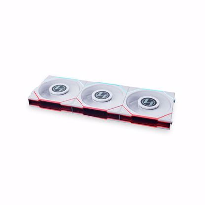 Fotografija izdelka Ventilator za ohišje Lian Li UNI FAN TL LCD 120, ARGB, PWM, 120mm, 3 Pack + Controller, bel