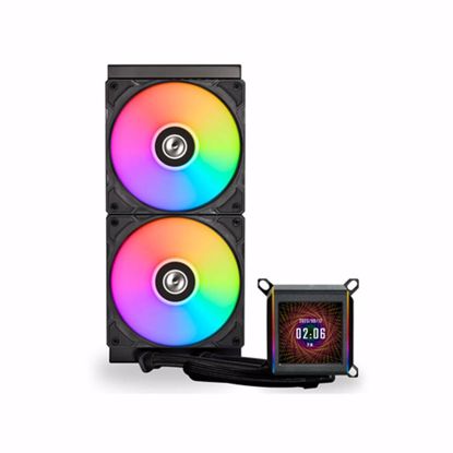 Fotografija izdelka Komplet za tekočinsko hlajenje AIO Liquid Cooler Lian Li GALAHAD II LCD 280, ARGB, črn