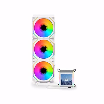 Fotografija izdelka Komplet za tekočinsko hlajenje AIO Liquid Cooler Lian Li GALAHAD II LCD 360 SL-Infinity, ARGB, bel