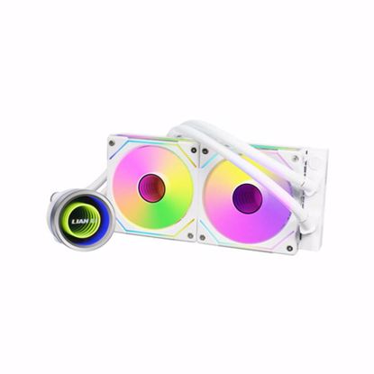 Fotografija izdelka Komplet za tekočinsko hlajenje AIO Liquid Cooler Lian Li GALAHAD II Trinity 240 SL-INF, ARGB, bel