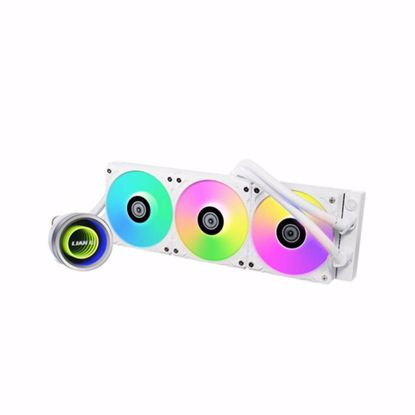 Fotografija izdelka Komplet za tekočinsko hlajenje AIO Liquid Cooler Lian Li GALAHAD II Trinity 360, ARGB, bel