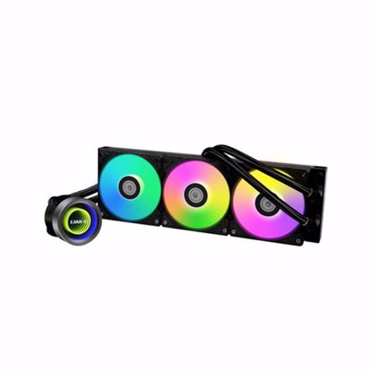 Fotografija izdelka Komplet za tekočinsko hlajenje AIO Liquid Cooler Lian Li GALAHAD II Trinity 360, ARGB, črn