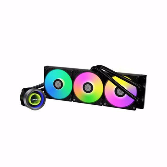 Fotografija izdelka Komplet za tekočinsko hlajenje AIO Liquid Cooler Lian Li GALAHAD II Trinity 360, ARGB, črn