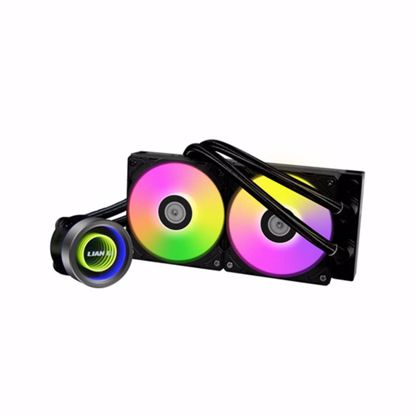 Fotografija izdelka Komplet za tekočinsko hlajenje AIO Liquid Cooler Lian Li GALAHAD II Trinity 240, ARGB, črn
