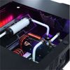 Fotografija izdelka Miza z ohišjem Lian Li DK-04F, dvižna, kaljeno steklo, RGB, črna