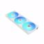 Fotografija izdelka Ventilator za ohišje Lian Li UNI FAN AL120 V2 RGB PWM 120mm, 3 Pack + Kontroler, bel