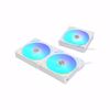 Fotografija izdelka Ventilator za ohišje Lian Li UNI FAN AL120 V2 RGB PWM 120mm, 3 Pack + Kontroler, bel