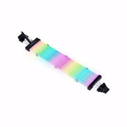 Fotografija izdelka Kabel Lian Li Strimer Plus V2 12VHPWR, 16 v 16-Pin, 12 LED, 320mm, RGB, za grafično kartico